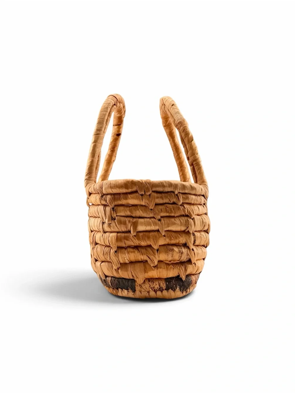 Hand Woven Native American Primitive Tribal Birch Bark Basket Museum Quality